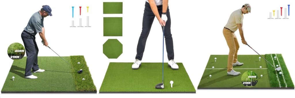Outdoor Golf Mat combined image