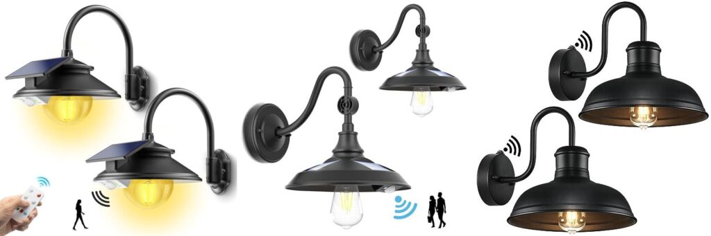 Outdoor Solar Barn Lights combined image