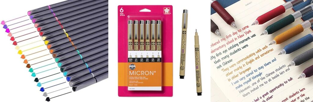 Pens For Bullet Journal combined image
