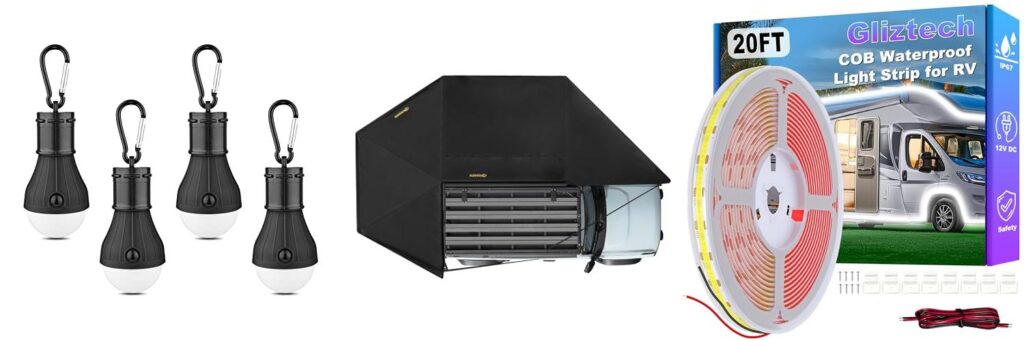 Portable Ceiling Light Awning combined image