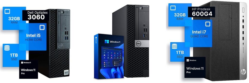 Refurbished Desktop Computers With Windows 11 combined image