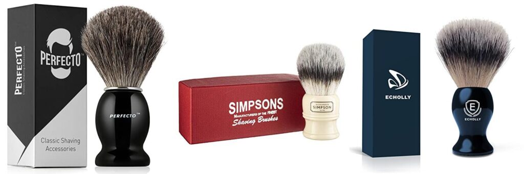 Synthetic Shaving Brush combined image