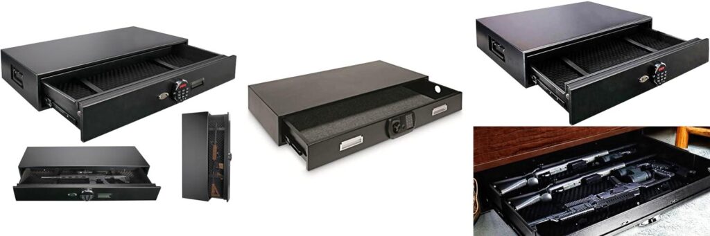 Under Bed Gun Safe combined image