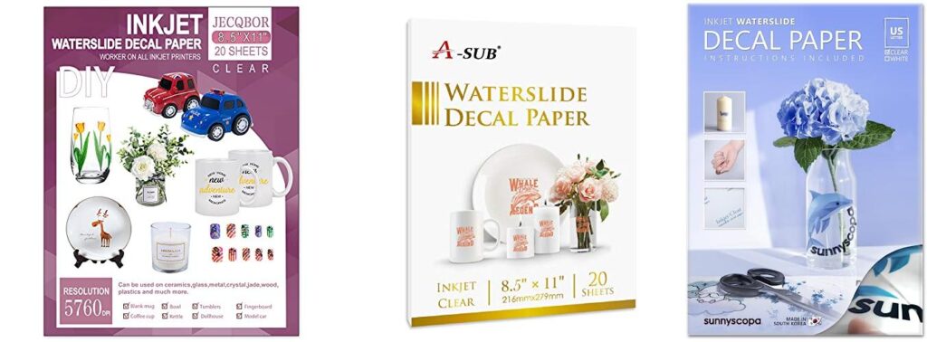 Water Slide Decal Paper combined image