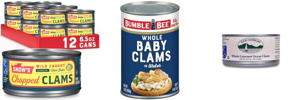 Canned Clams combined image