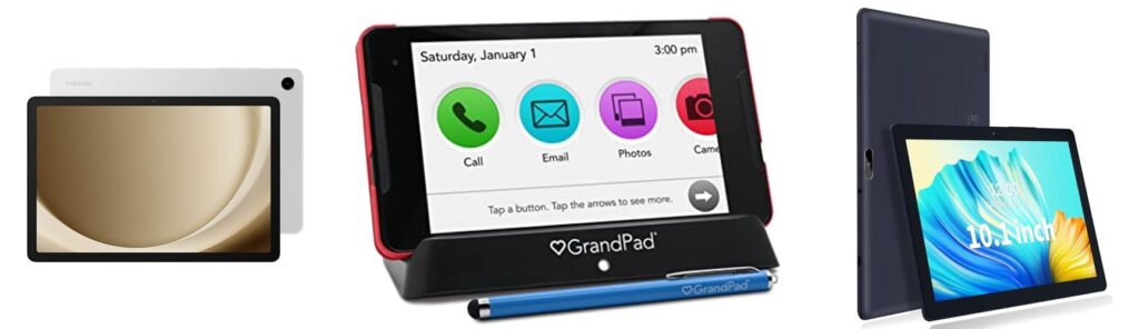 Computer Tablets For Seniors combined image