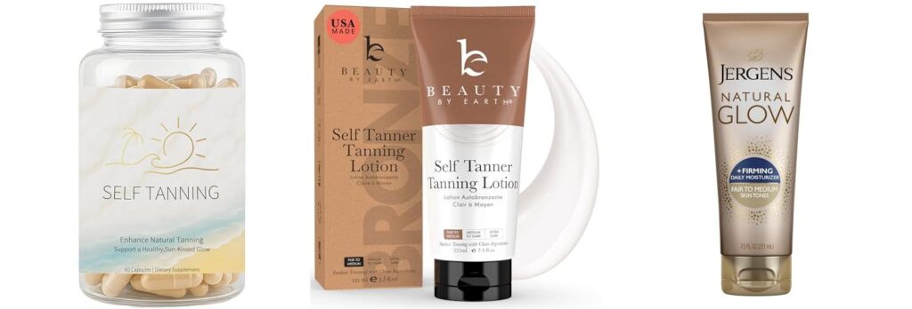Drugstore Self Tanning Products combined image