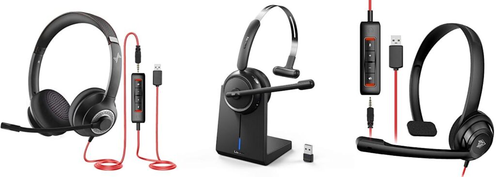 Headphones For Call Center combined image