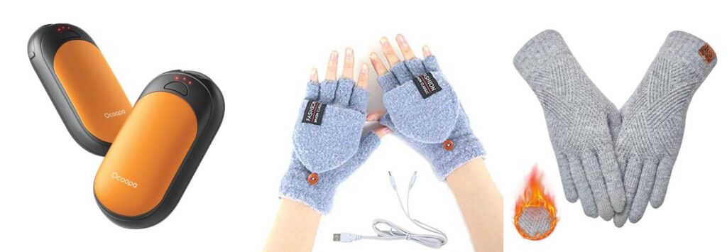 Heated Gloves For Women combined image