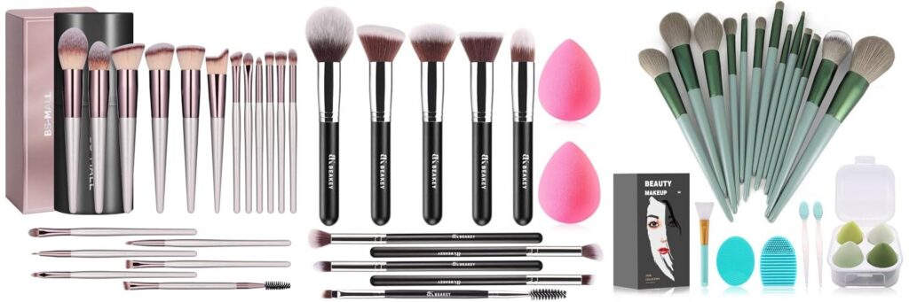Inexpensive Makeup Brushes combined image