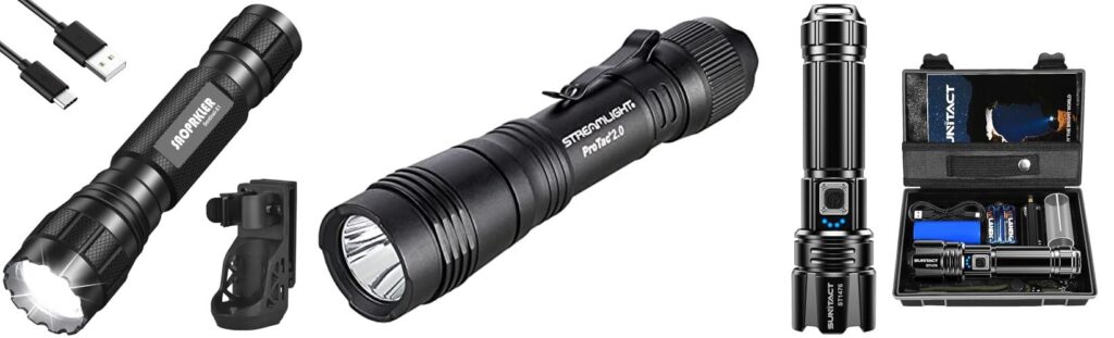 Police Flashlight combined image
