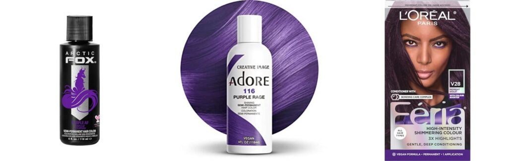 Purple Hair Color combined image