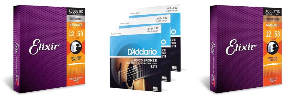 Rated Acoustic Guitar Strings combined image