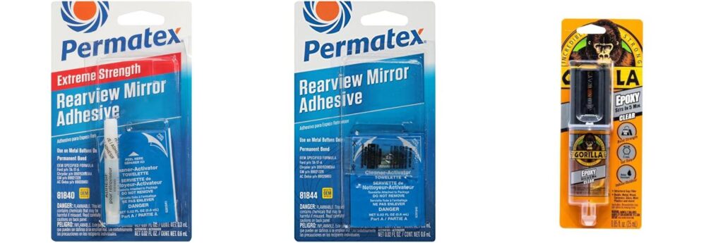 Rear View Mirror Adhesive combined image