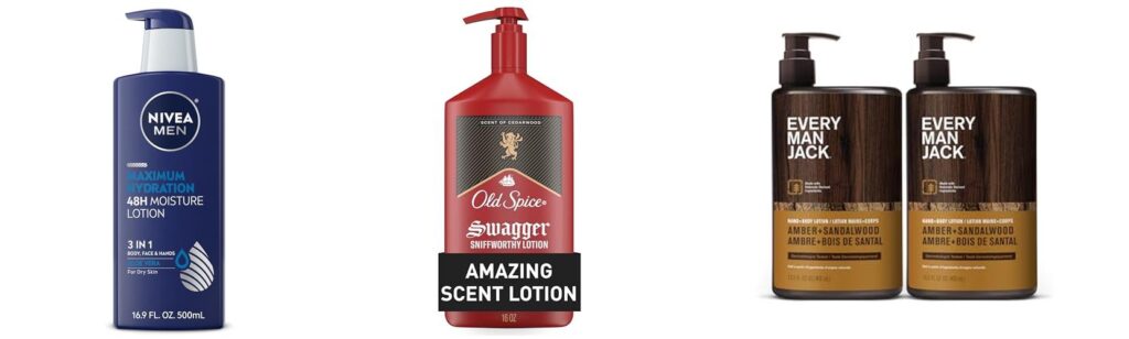 Smelling Lotion For Men combined image
