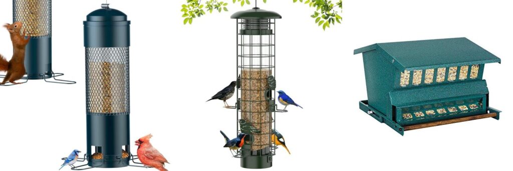 Squirrel Resistant Bird Feeder combined image