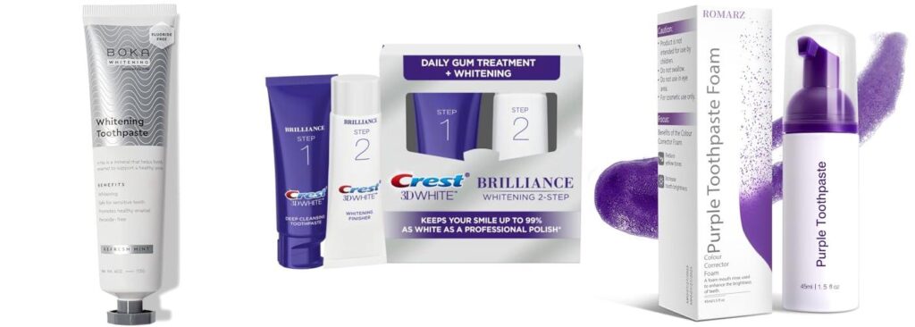 Teeth Whitening Toothpastes combined image