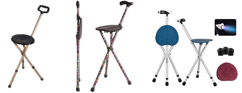 Walking Cane With Seat combined image