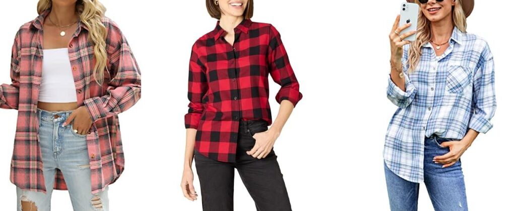 WomenS Flannel Shirts combined image