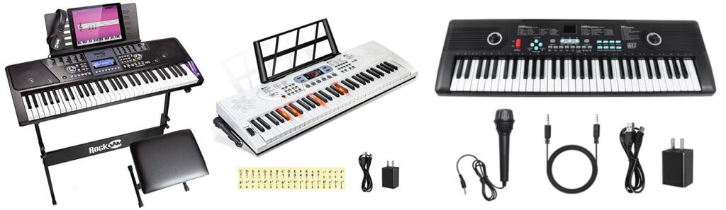 Beginner Keyboard For Adults combined image