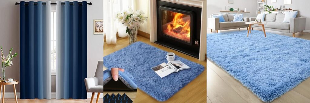 Blue Color For Bedroom combined image