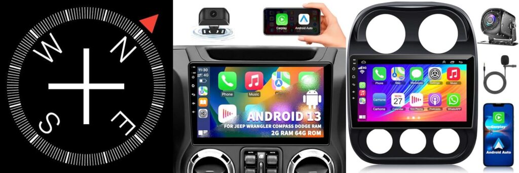 Compass Application For Android combined image