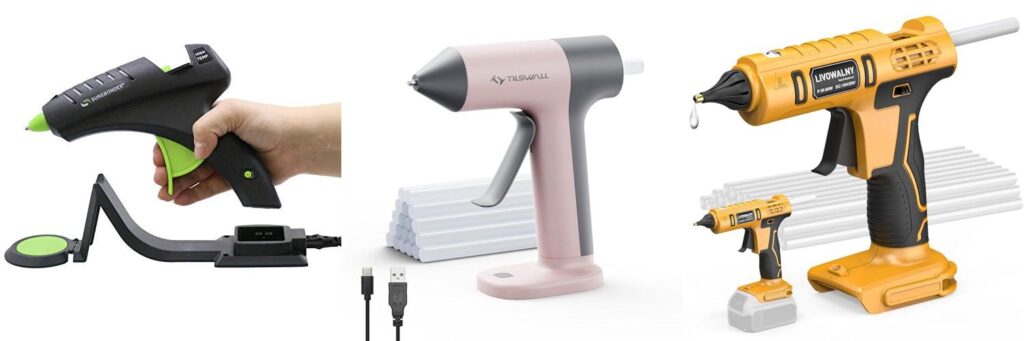 Cordless Hot Glue Gun combined image