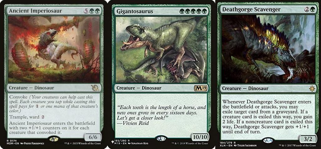 Dinosaur Cards Mtg combined image