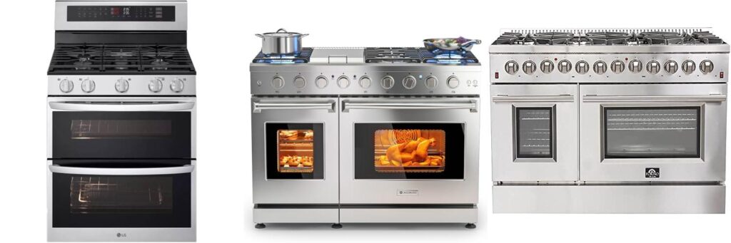 Double Oven Gas Stove combined image