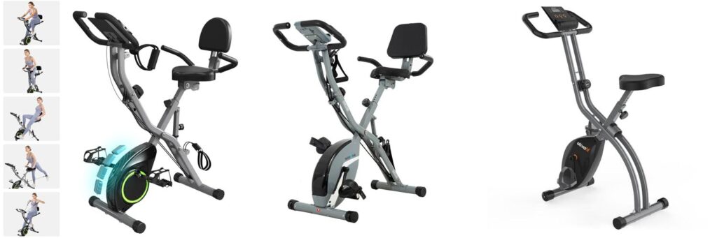Foldable Stationary Bike combined image