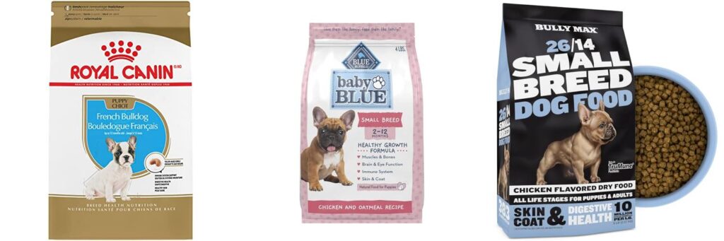 French Bulldog Puppy Food combined image