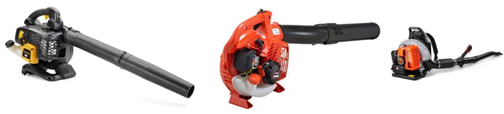 Gas Powered Leaf Blowers combined image