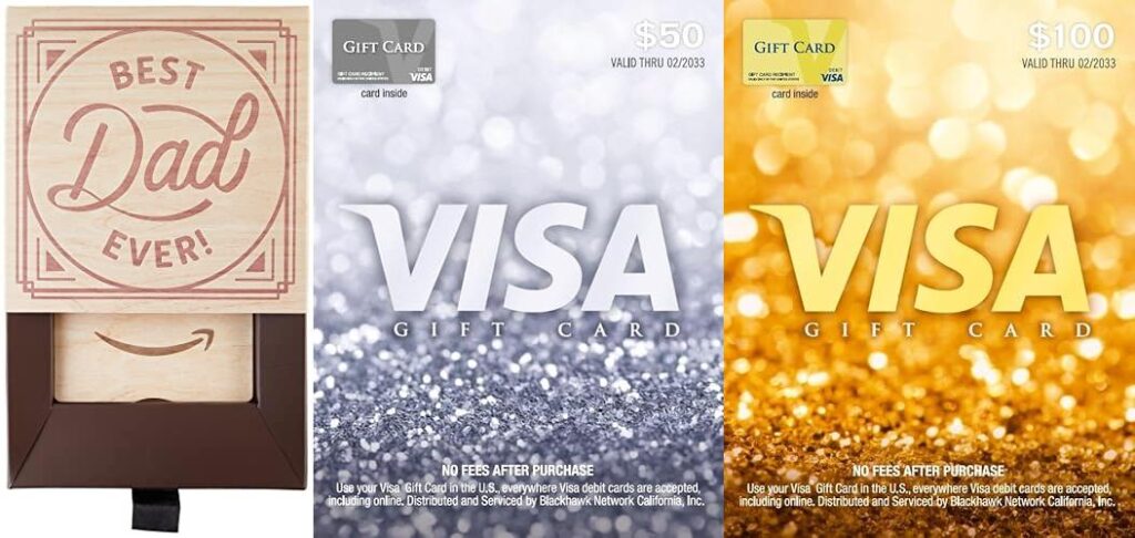 Gift Cards For Dad combined image