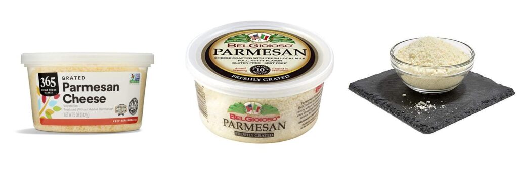 Grated Parmesan Cheese combined image