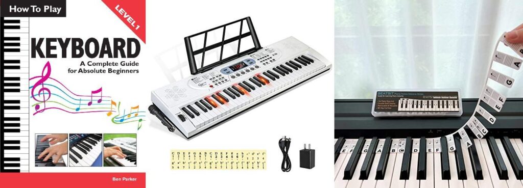 Keyboard For Beginners Adults combined image