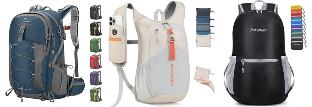 Lightweight Hiking Backpack combined image