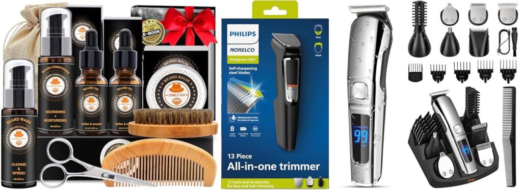 Male Beard Grooming Kit combined image