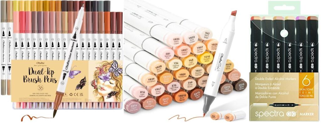 Markers For Dark Skintones combined image