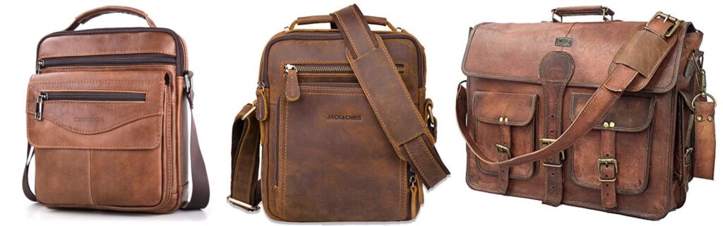MenS Leather Shoulder Bag combined image