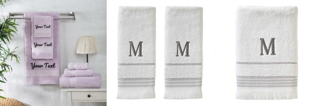 Monogrammed Towels combined image