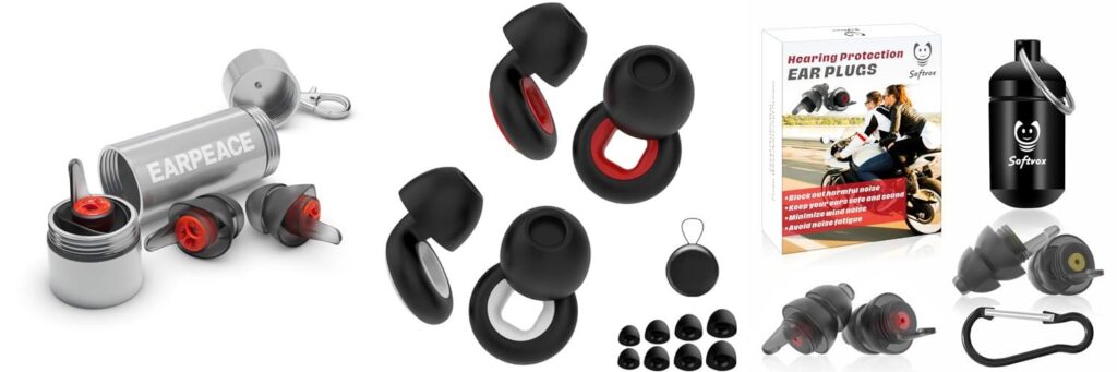 Moto Earplugs combined image