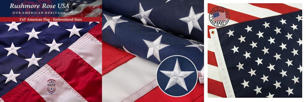 Outdoor American Flag combined image