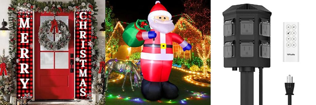 Outdoor Decorations Christmas combined image