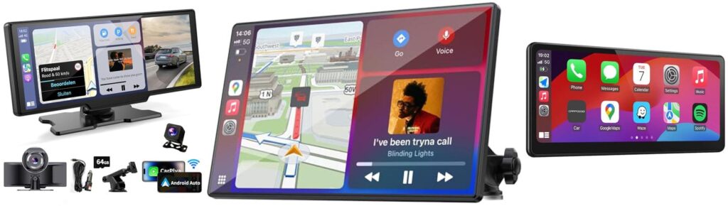 Portable Carplay Display combined image