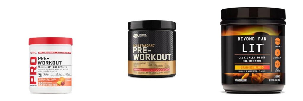 Pre Workout Gnc combined image