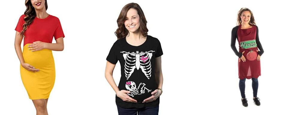 Pregnant Halloween Costumes combined image