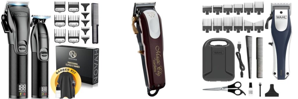Professional Cordless Hair Clippers combined image