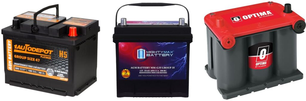 Rated Car Batteries combined image