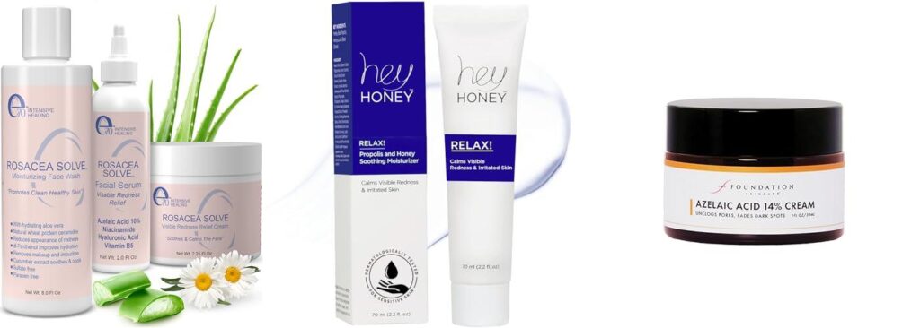 Rosacea Skincare Products combined image