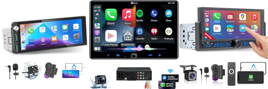 Single Din Apple Carplay combined image